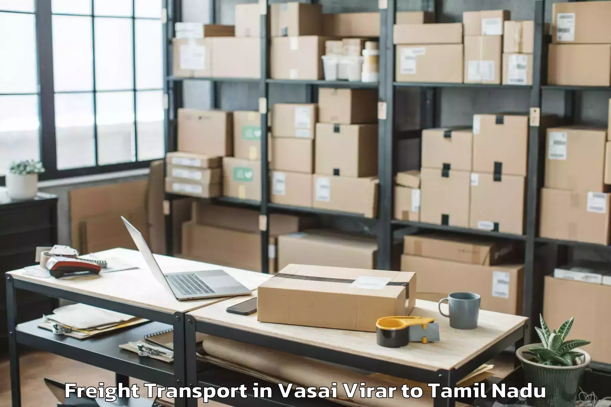 Top Vasai Virar to Uttiramerur Freight Transport Available